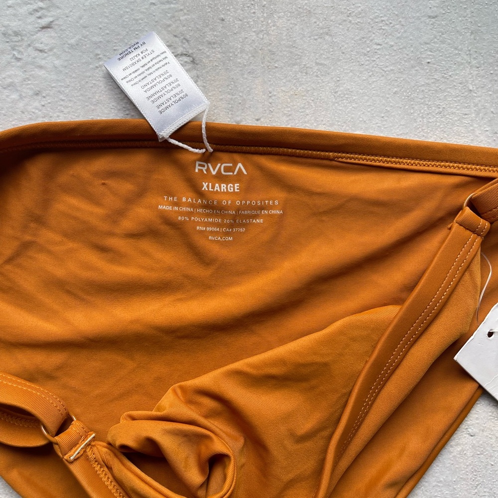 RVCA Mid Rise Medium Coverage Rust Bikini Bottom - Picture 4 of 6